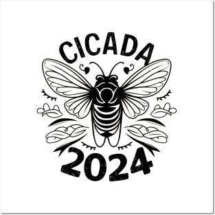 "Cicada 2024" Phenomenon,Simple design, white color,T-Shirt Posters and Art